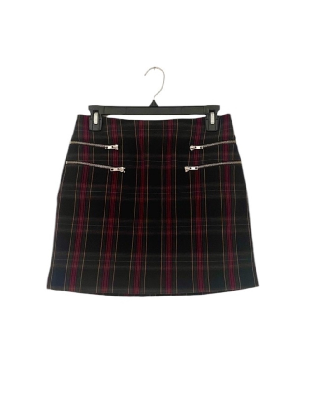 FOREVER21 Plaid Mini Skirt with Zipper Detail - Picture 3 of 4